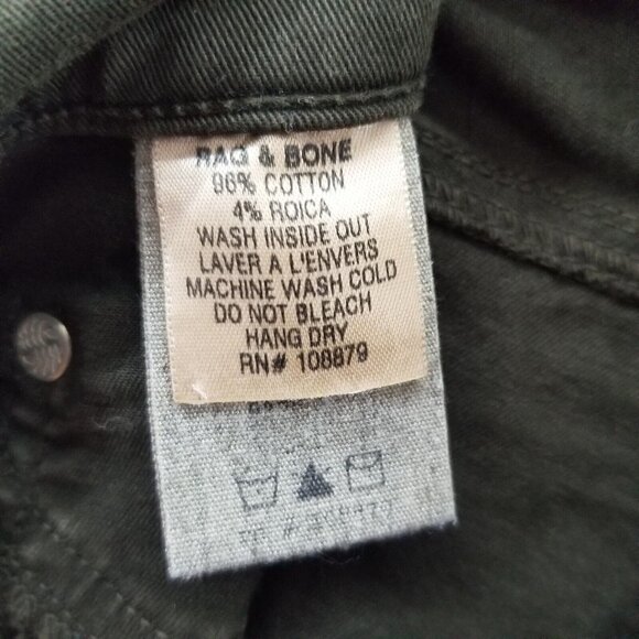 Rag + Bone for Intermix zipper Capri Black Size 26 - Picture 7 of 9